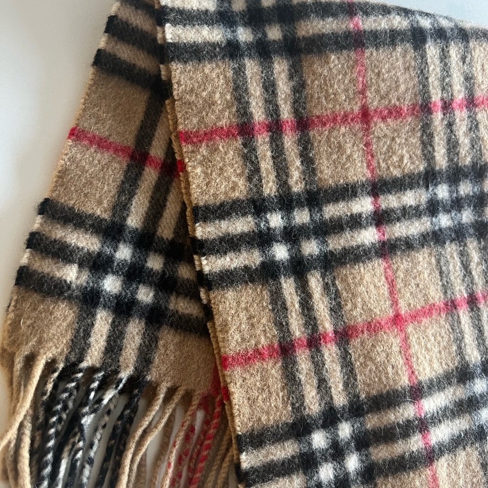 Burberry Classic Plaid Scarf Cashmere